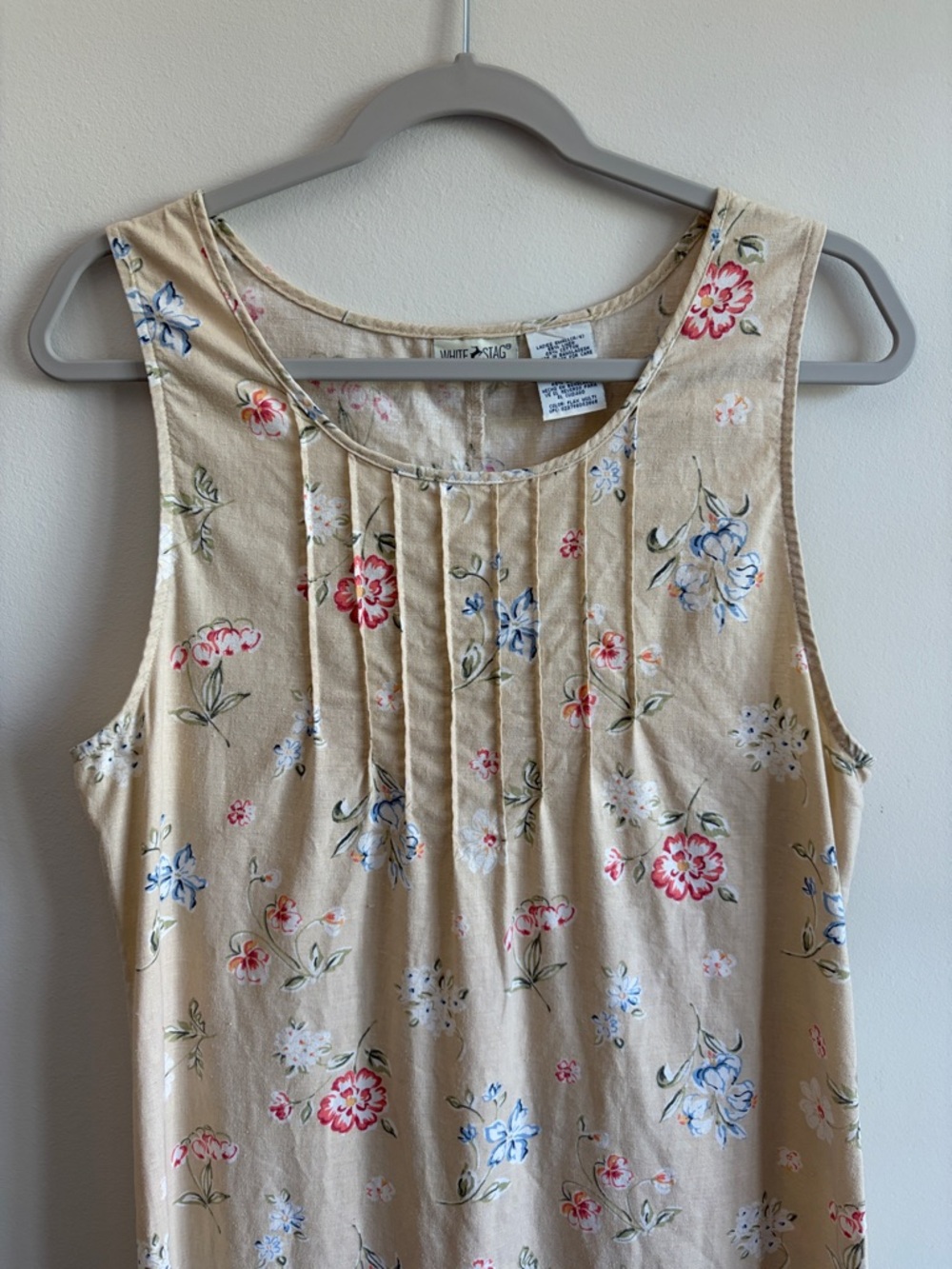 White Stag Romantic Cottage Yellow Cream 55% Linen Floral Maxi Dress Size 4/6 - Picture 5 of 13